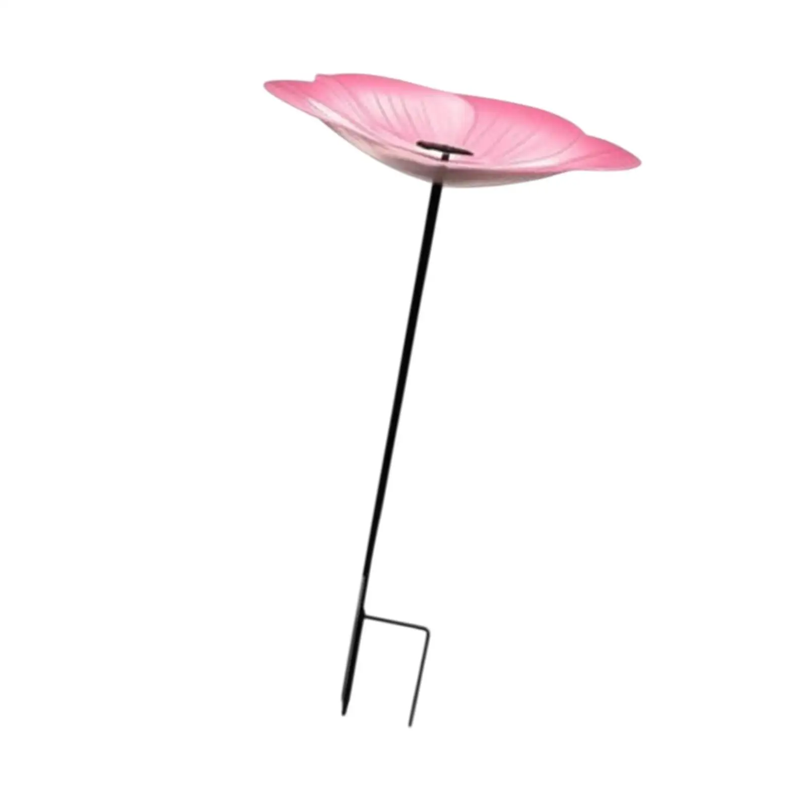 Bird Bath Bowl Outdoor Bird Feeder Birdbath Iron Detachable Sturdy Weatherproof Decorative with Stake for Garden Backyard