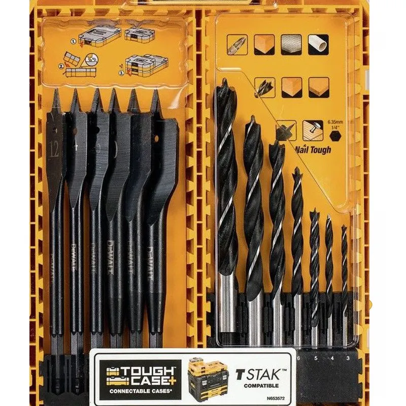 DEWALT DT70758 X57 PC Drill Driver Bit Set Twist Drill Bit For Metal Wood Plastic Drill Multi-function Power Tool Accessory Set