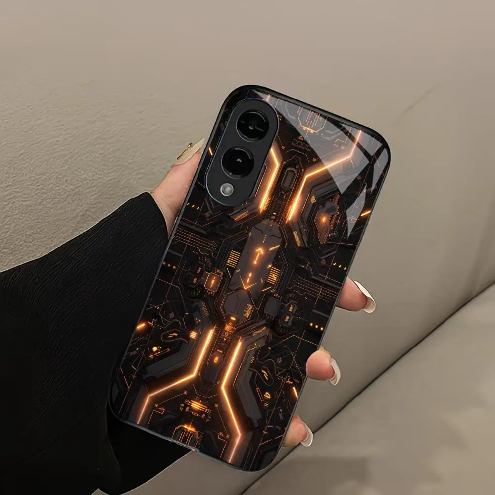 Unique Technology mecha Creativity High-end PhoneCase Glass PhoneCase for Samsung Galaxy S26 S25 S24 S23 S22 S21 FE,Ultra,Plus