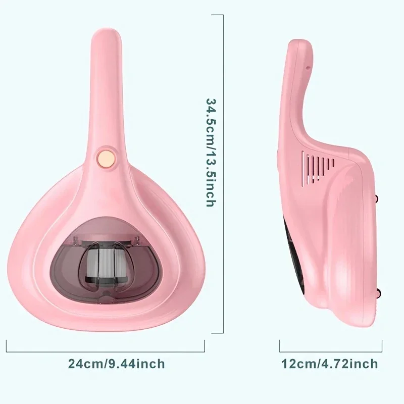 New Mites Remover, Wireless Charging on Home Bed, Ultraviolet Mite Removal, Portable Handheld Vacuuming, Small Mites Eliminator