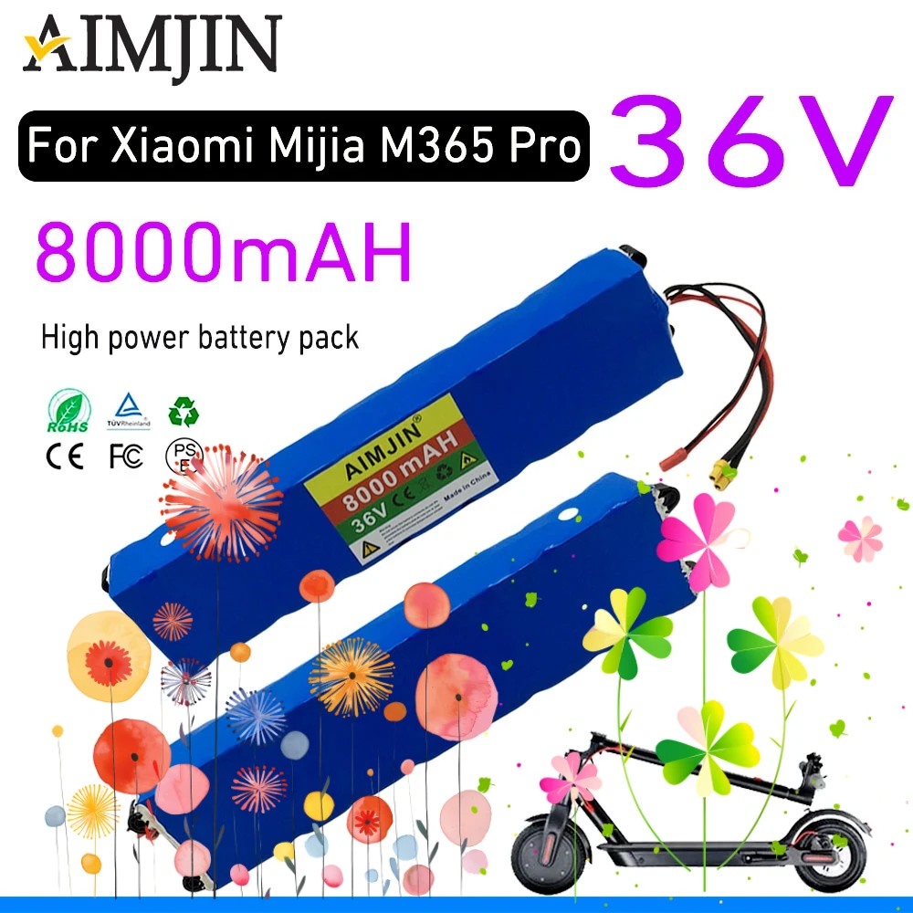 

36V 10S3P high power 18650 Li-ion Battery 8000mAh 500W 20A Suitable for Xiaomi Mijia M365 Pro Electric Bicycle Scooter