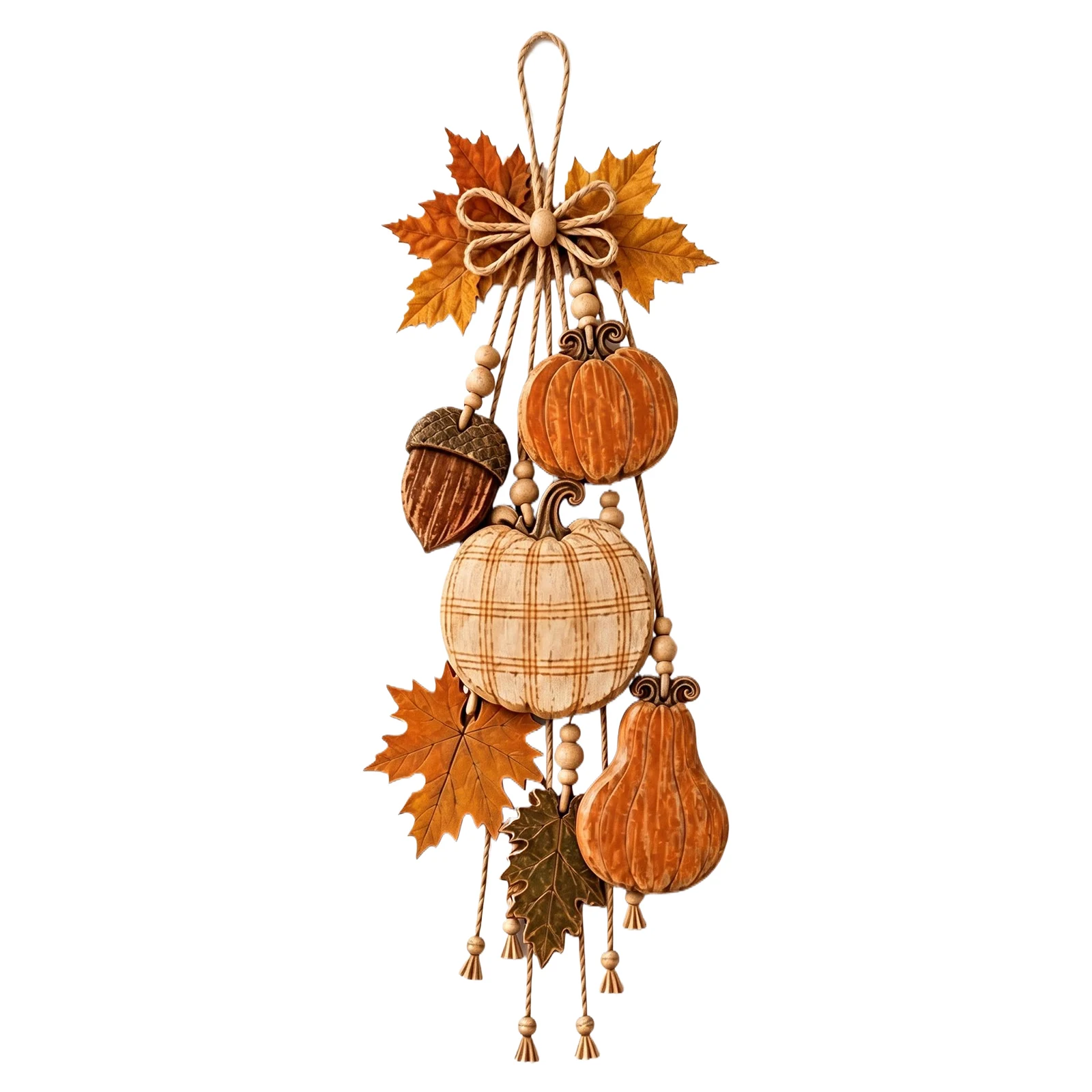 Distressed Wood Heart Shaped Wall Hanging Farmhouse Sign Burlap Bow Tassel Beads Country Decor