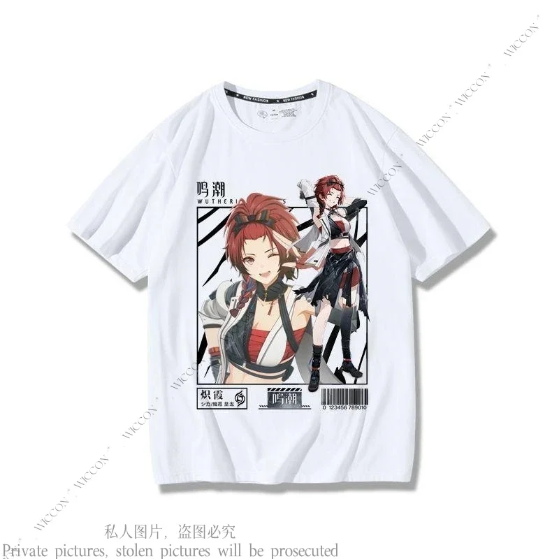 Wuthering waves Yangyang Jiyan Chixia danjin Sanhua Yuanwu new role play cosplay costume daily outfit T-shirt S-4XL large size