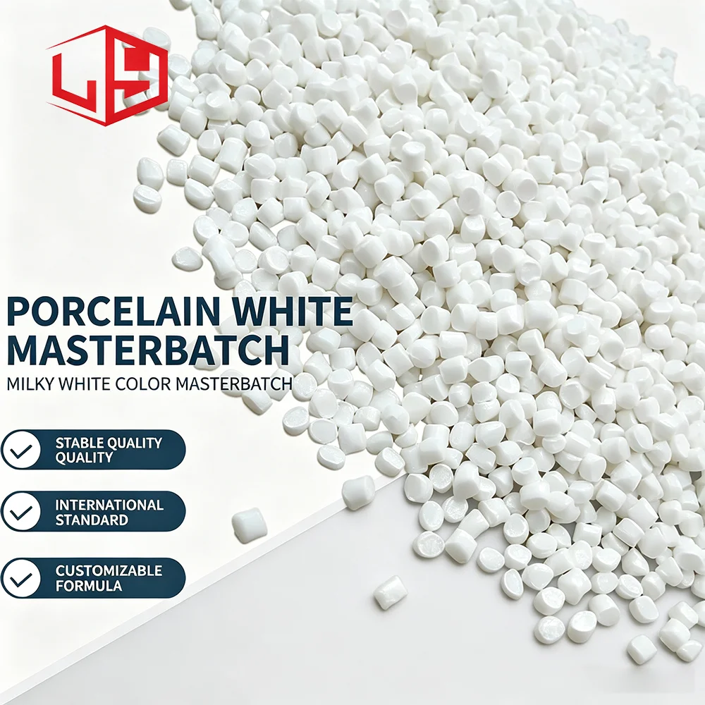 1kg White Color Masterbatch Plastic Pellets Raw Material for Injection Molding Granulation and Film Blowing Blow Molding