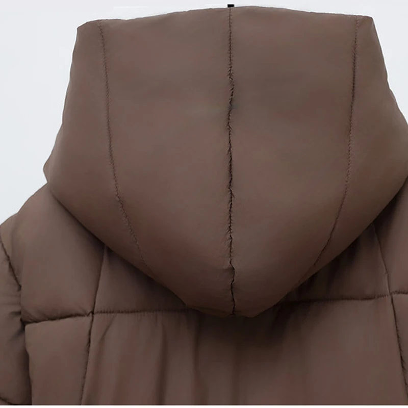Abrigos de plumón de algodón Vintage para mujer, Parkas gruesas y cálidas con capucha, chaqueta holgada que combina con todo, abrigo de nieve a