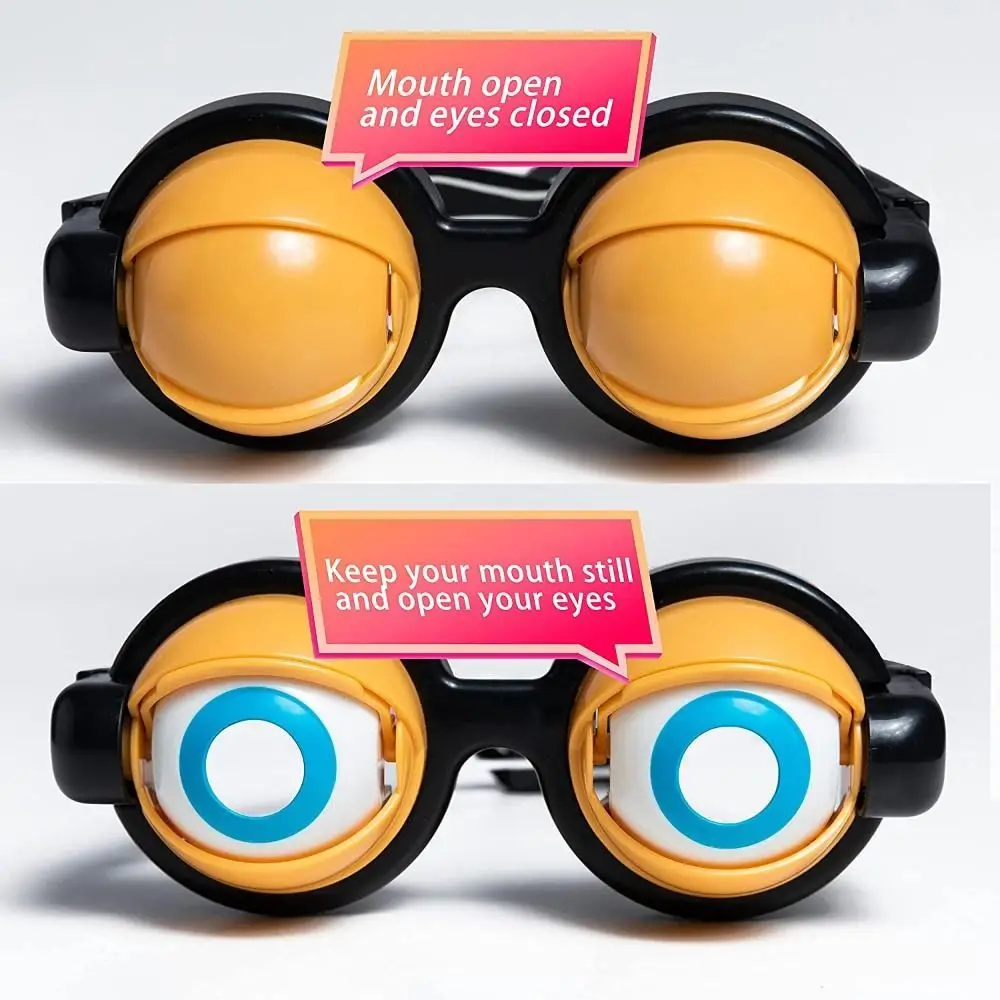 Lunettes drôles Elin Eyes pour adultes et enfants, accessoires de jouets en plastique, grand œil de grenouille clignotant, fête de Noël et d'Halloween