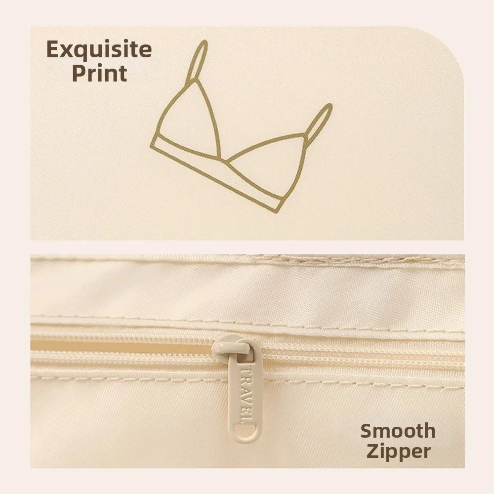 Large Capacity Hanging Clothes Bag 4 Compartments With Handle Travel Packing Cube Foldable Smooth Zipper