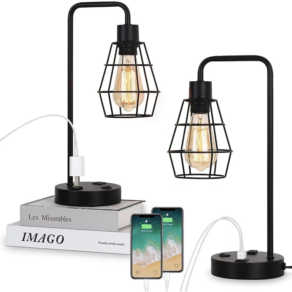 

Living Room Lamp Set of 2 Table Lamps Nightstand Lamp
