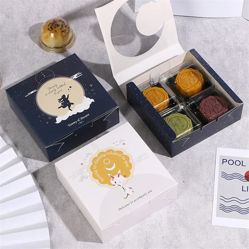 10 Stück Mooncake-Verpackungsboxen, Hersteller, Großhandel, Mitte des Herbstes, Festival, Geschenkbox, Eigelb, knusprig, 80 g, 4 Stück – Detail 9