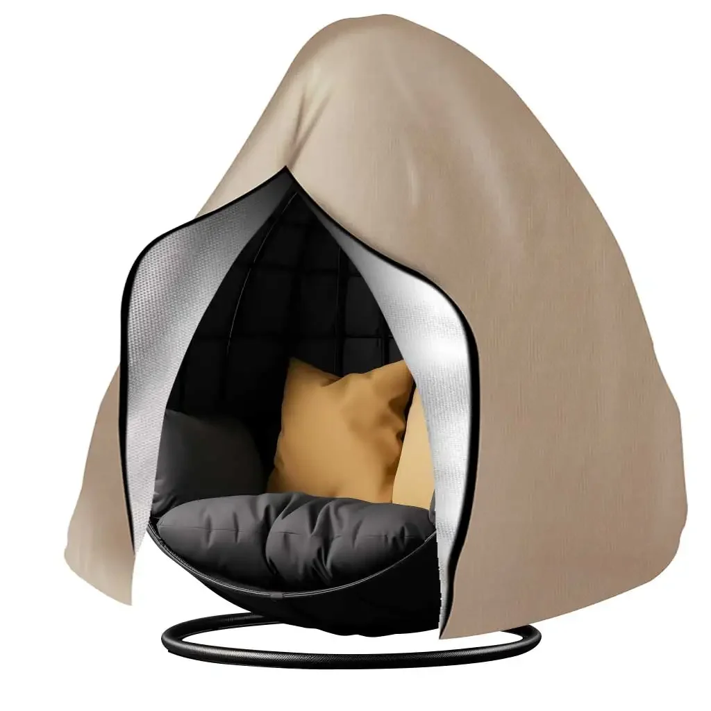 Waterdichte hangstoelhoes voor buiten, enkelzit, cocoon hangstoelhoes met rits, 210D heavy duty hoes