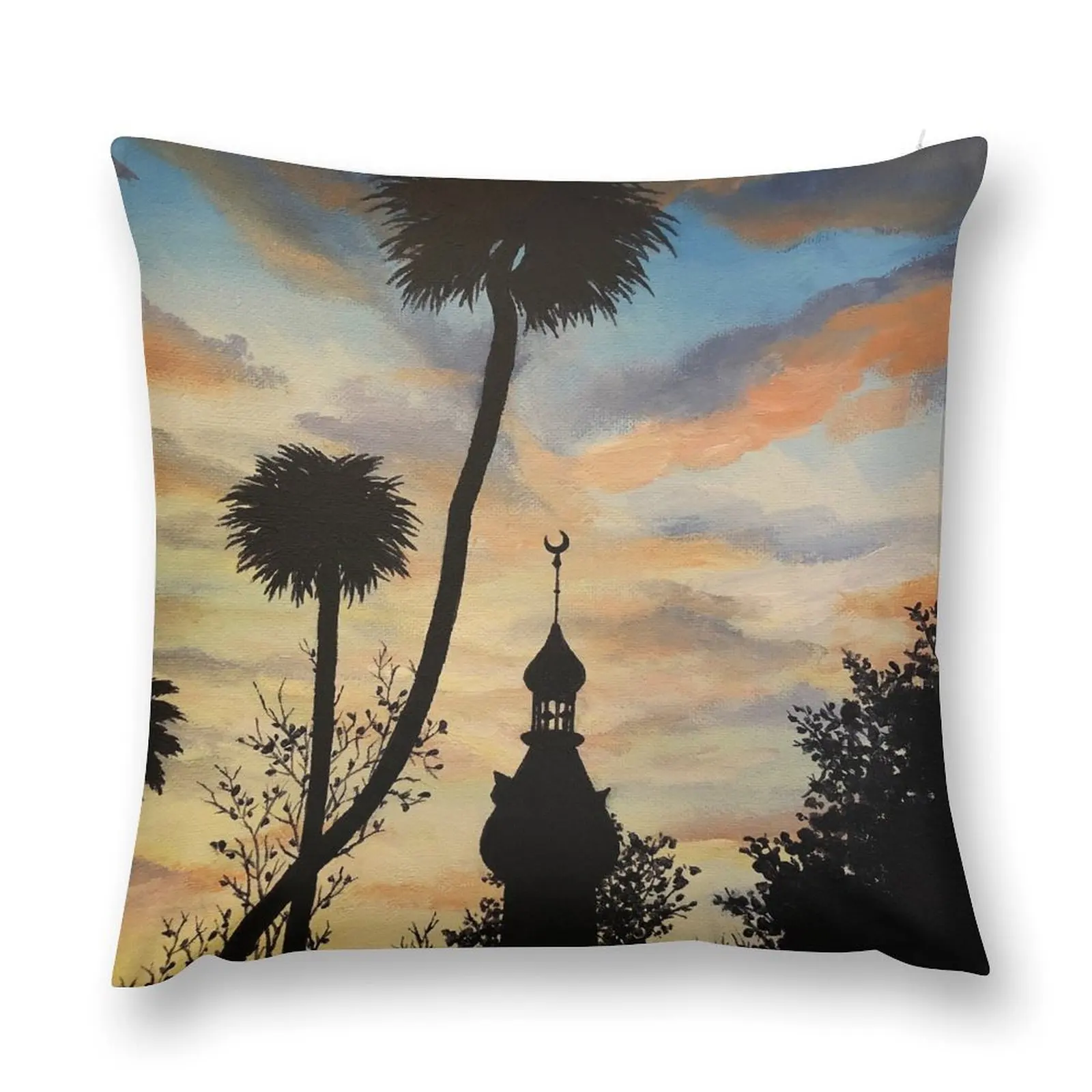 

Tampa Plant Hall Sunset Silhouette Throw Pillow Decorative Cover For Living Room Sofa Pillow Cover Sofa Covers pillow