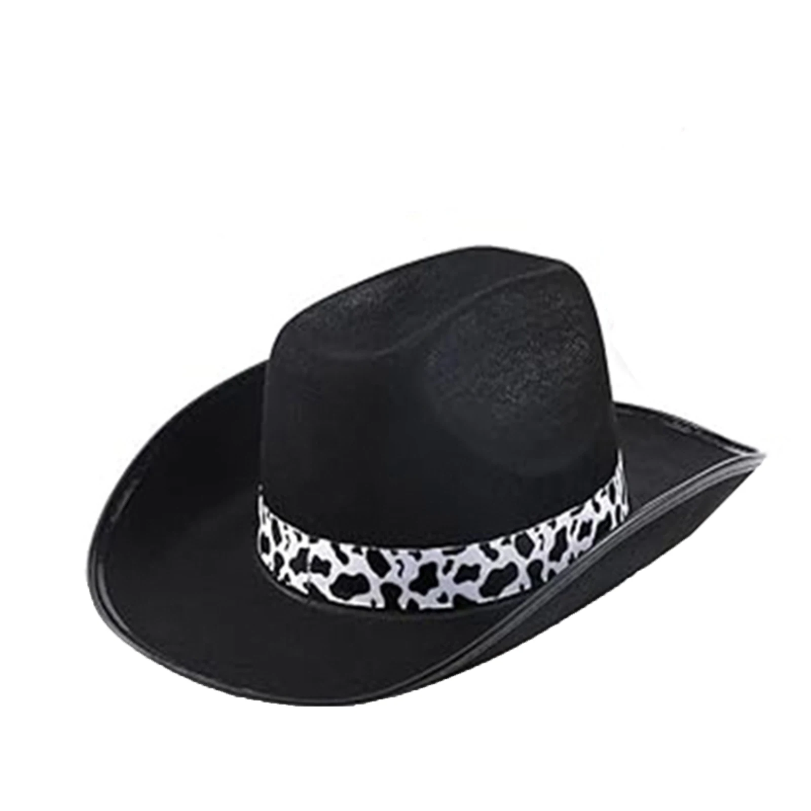 Brown Trimmed Milk Ribbon Cowboy Hat, Coffee Colored Western Cowboy Hat, Black Dick Cowboy Hat