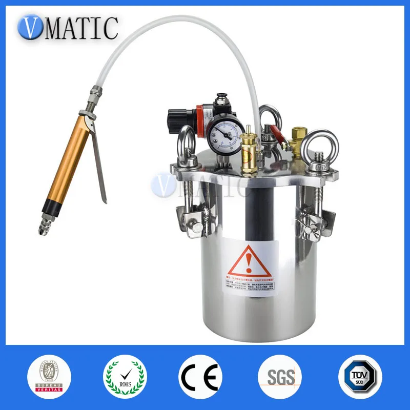 Free Shipping Fluid Glue Adhesive Dispensing Pneumatic Valve Big Flow With Stainless Carbon Steel Pressure Tank Equipment Set