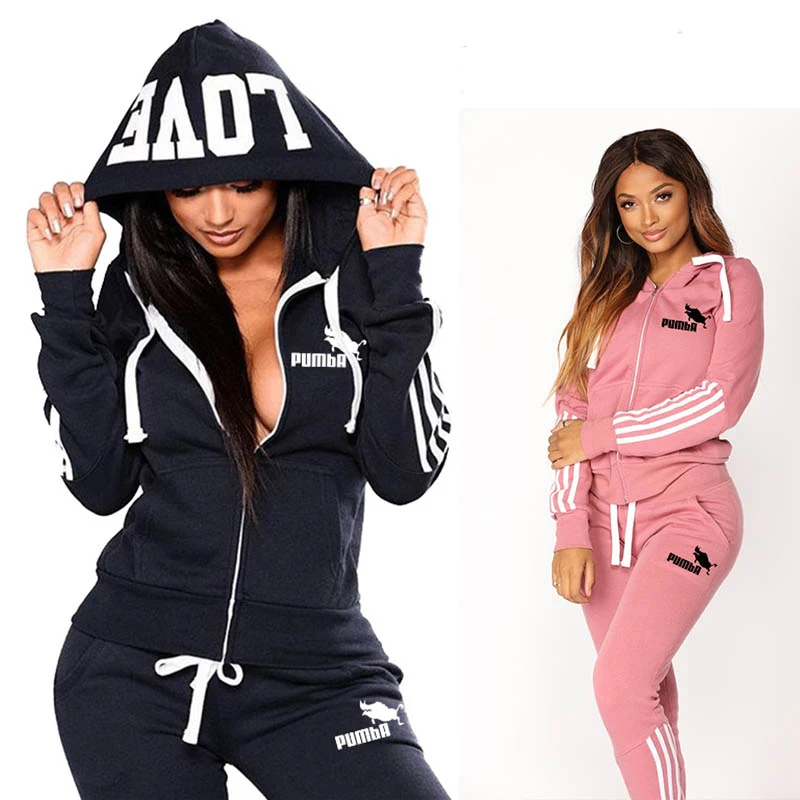 

Women's Tracksuit Gym Two Piece Sets for Women Jogging Sports Comfortable Zip Hoodie Outdoors Slim Fit Casual Daily High Quality