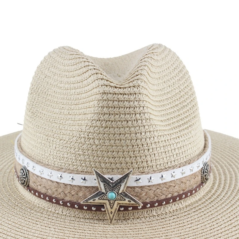 Western Hat Belt Band DIY Boho Hat Band Cowboyhoed Band Western Beaded Hat-band