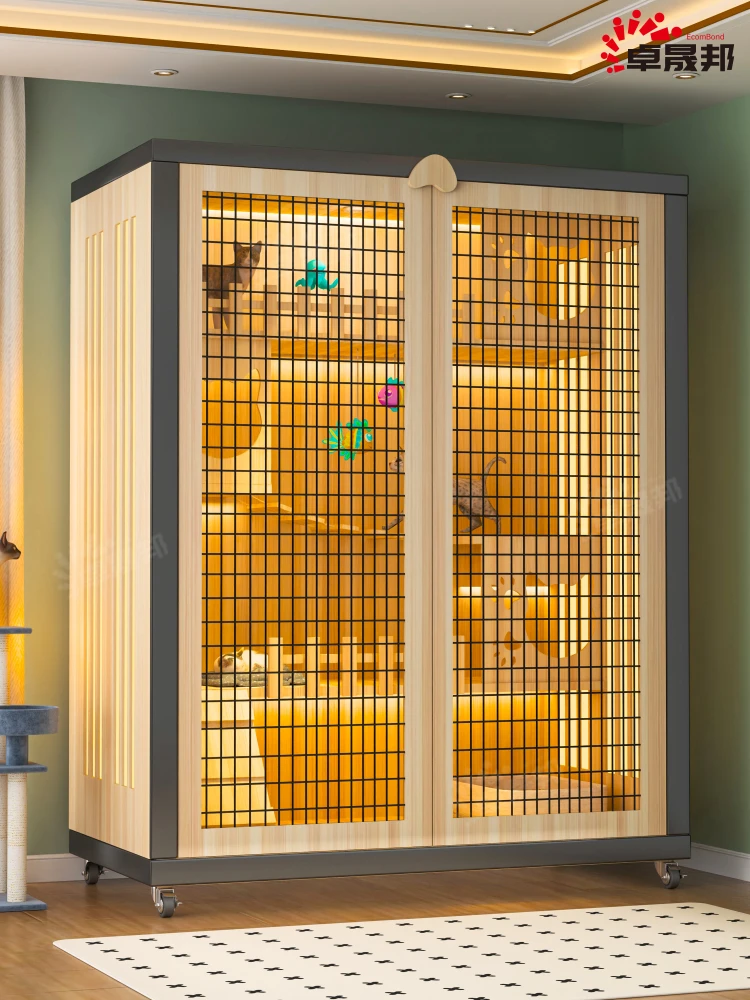 

Клетка для кошек, бытовая с туалетом, встроенным туалетом в помещении