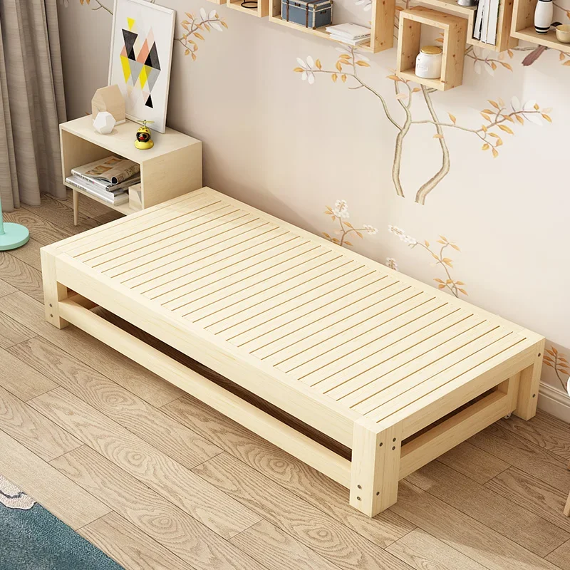 Solid wood sofa bed foldable dual-purpose telescopic small apartment multi-functional pull-out push-pull bed tatami