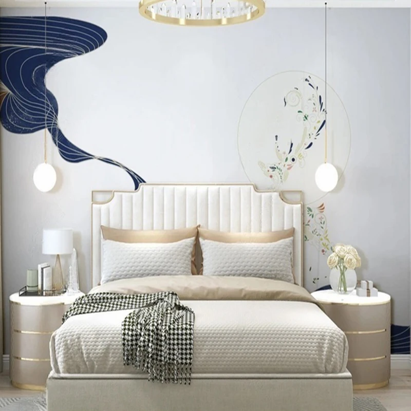 

Modern Abstract Geometric Line Pattern Decorative Wallpaper Custom Mural for Living Room Bedroom Study Decor Background Painting