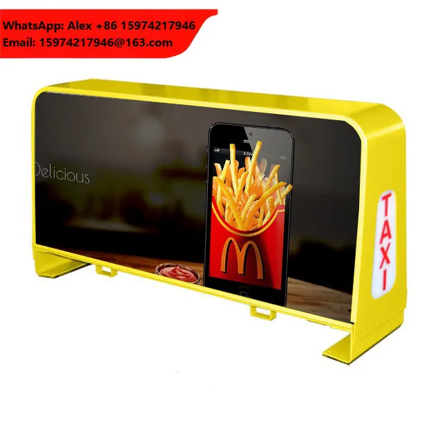 P2.5 P4 Taxi Top Car Screen Wifi Double Sided Taxi Led Display Advertising