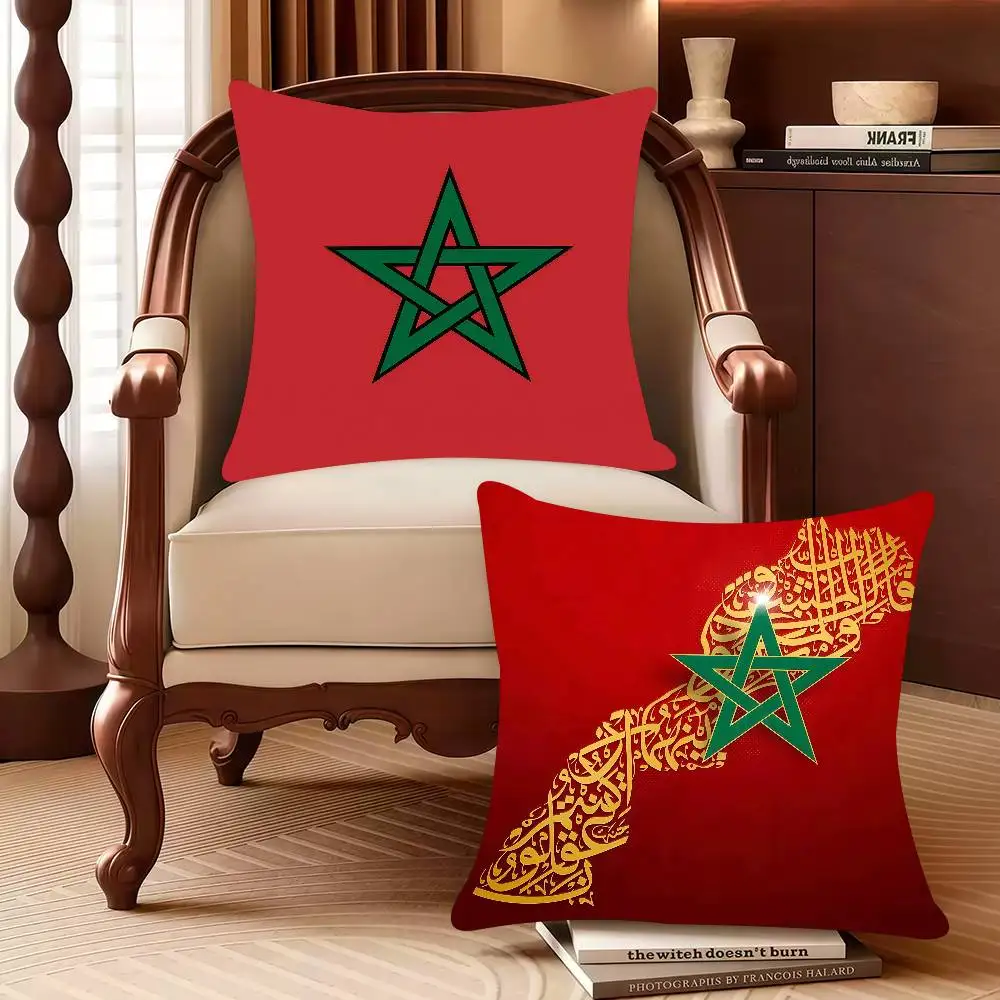 Luxury Morocco Flag  Pillow Case Decor Protective Covers Comfortable soft for Sofa Living Room Home office