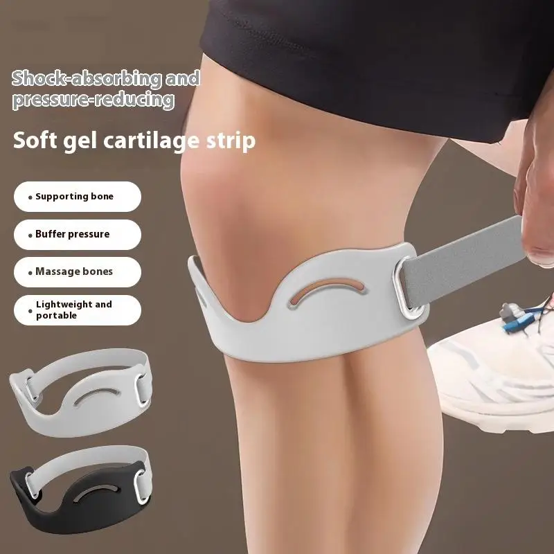 1/2 قطعة سيليكون الرضفة الركبة وتر الركبة الأشرطة وتر الركبة الأشرطة مرنة خفيفة الوزن الركبة دعم حامي تنفس مرنة #3