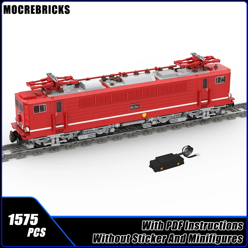 MOC Building Blocks Electric Locomotive BR250 Germany Carriage Assembly Technology Model DIY Creative Bricks Toys Kids Xmas Gift