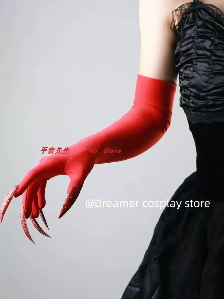 

Archi Handwork Multicolour Animal Bright Powder Nails Paw Gloves Dragon Lady Vampire Witch Halloween Dark Demon Cosplay