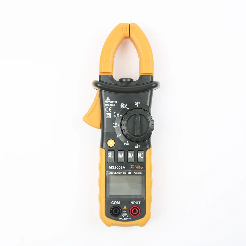 High quality MS2008A Digital Clamp Meter AC DC Current Voltage Resistance Tester