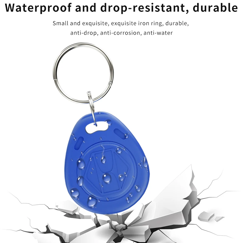 10Pcs 125KHz RFID Access Control Card EM4100 Keychain Read-Only Chip ID Tag Proximity Card for Access Control Time Attendance