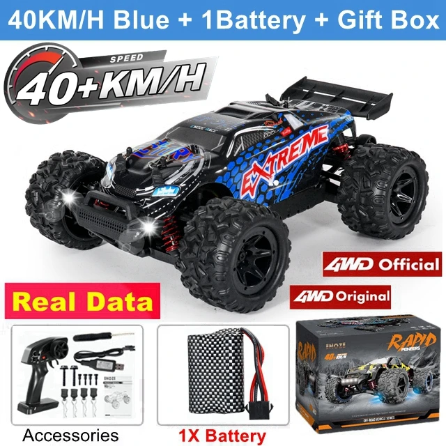 4WD RTR Borstelloos High Speed Monster 4X4 All Terrain Off-Road Snelle RC Auto 40 KM/H of 70 KM/H Drift Afstandsbediening Racing Truck