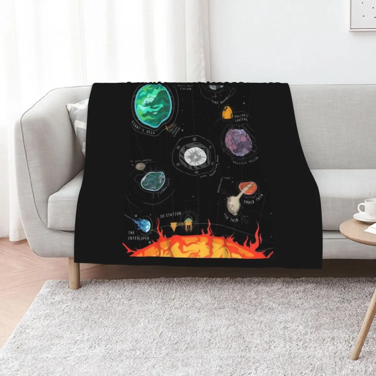 Outer Wilds poster Throw Blanket halloween Winter beds For Sofa Thin Warm Flannel Fabric Blankets Sofas Of Decoration Blankets