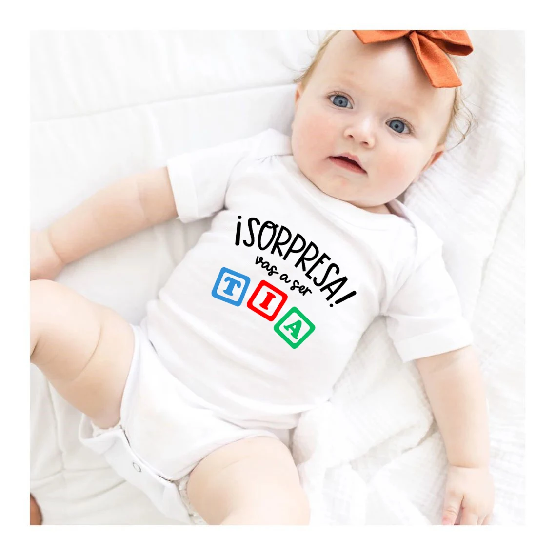 مفاجأة أنت الذهاب إلى أن أكون عمة مطبوعة الطفل ارتداءها إعلان الحمل ملابس الوليد الرضع قصيرة الأكمام بذلة #2