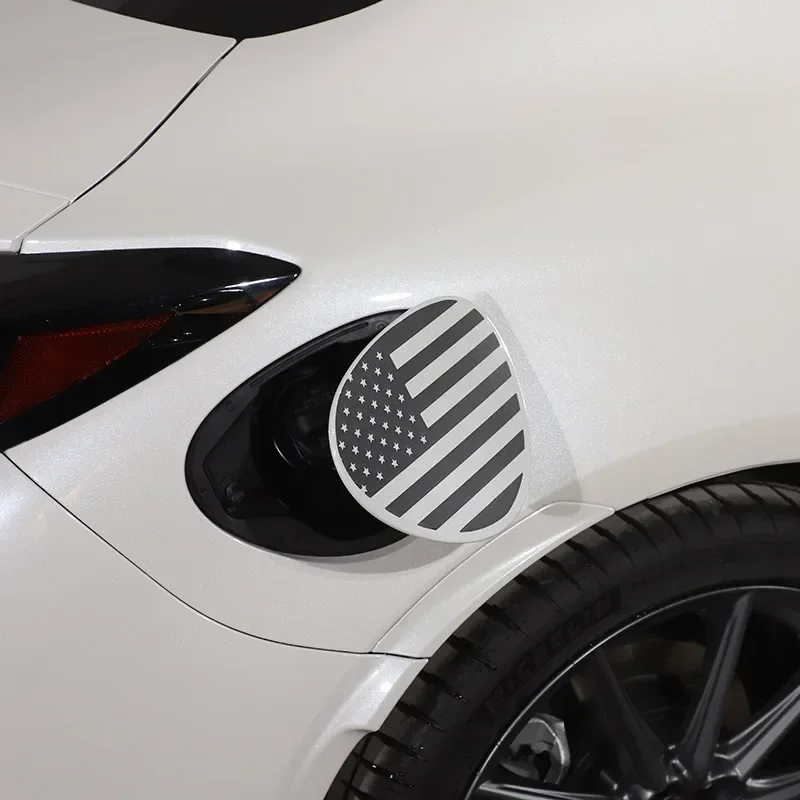 

For Subaru BRZ 2022-2024 PVC black car fuel tank cap decorative sticker car exterior decoration accessories 1Pcs