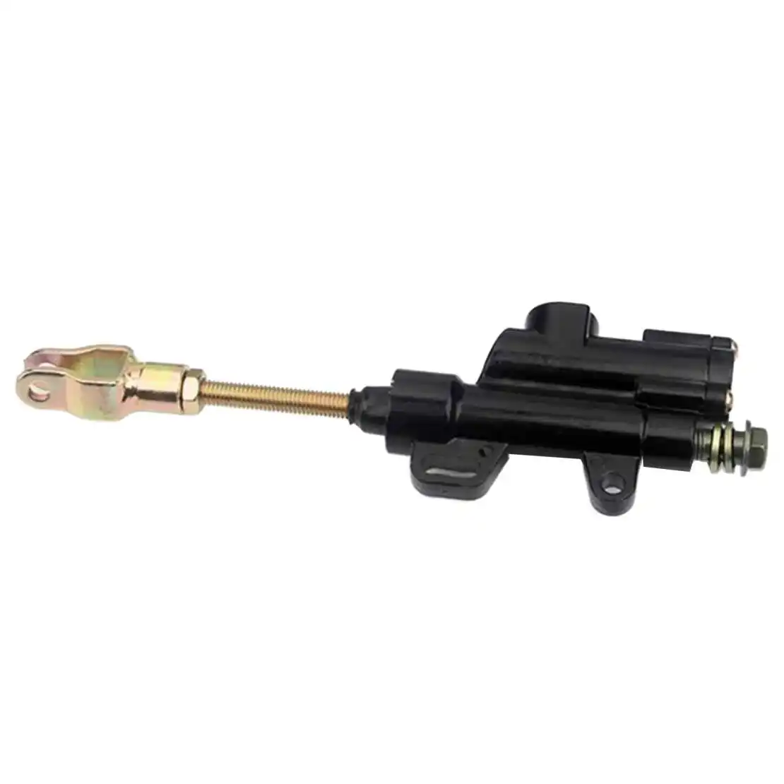 Universal Rear Foot Hydraulic Master Cylinder Brake Pump Black Fit for Motorcycle Motorbike ATV Dirt Bike Go Kart Scooter