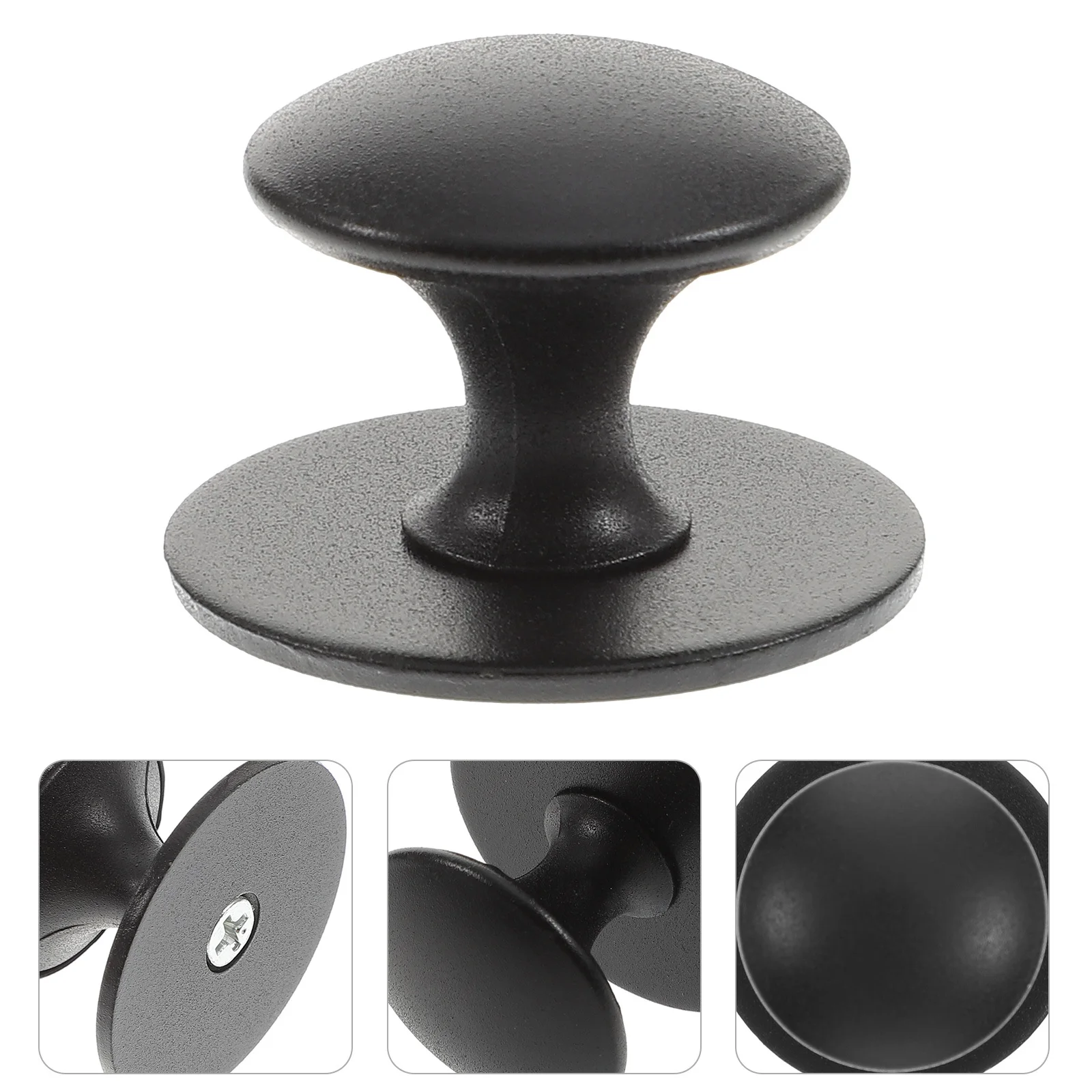 

6Pcs Elegant Round Drawer Knobs Self-Stick Cabinet Handles Aluminum Alloy for Office Furniture Renovation Upgrade