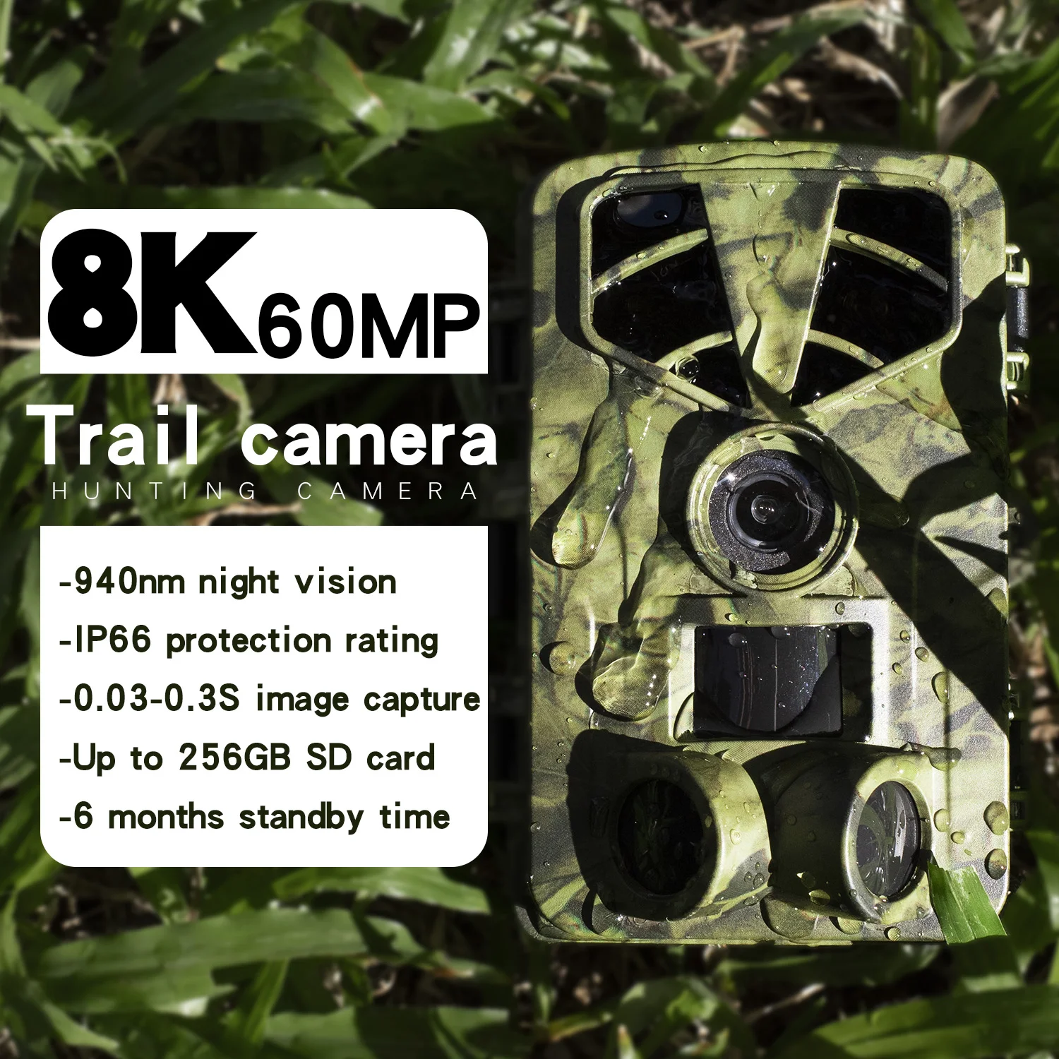 

Hunting Trail Camera Night Vision Infrared HD Waterproof Outdoor Motion Wildlife Scouting Photo Easy to Install and Versati