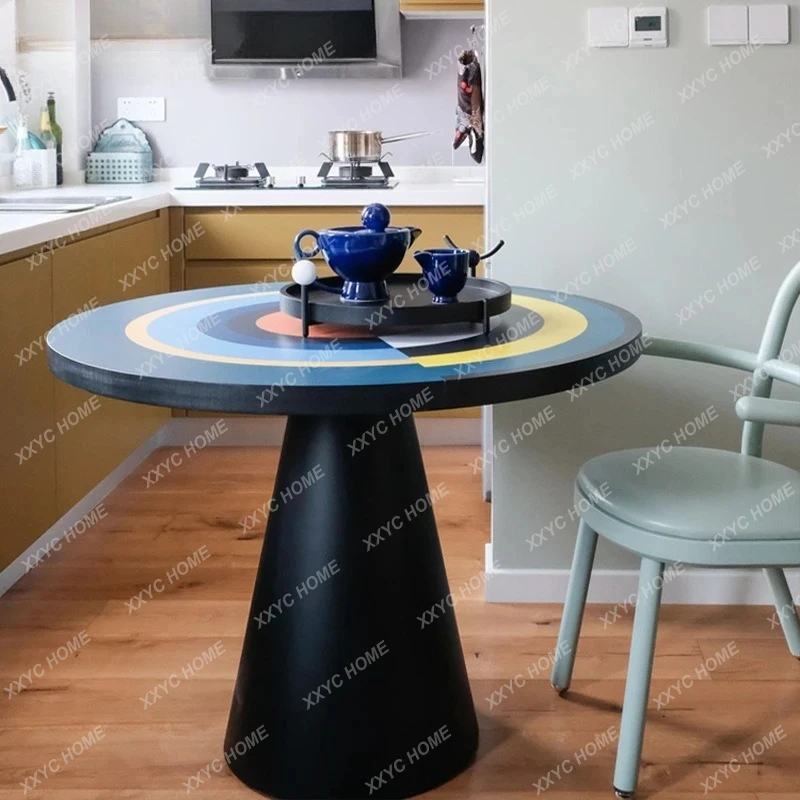 

LXClub Reception Round Fiberglass Coffee Table Hotel Rooms Coffee Shop Small Table