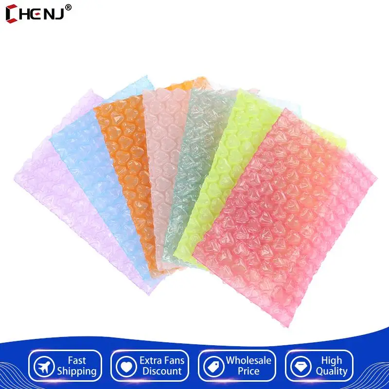 

10Pcs New Heart-shaped Bubble Bags Inflatable Bag Foam Wrap 10*15cm For Foam Packing Material Gift Christmas Decoration Supplies