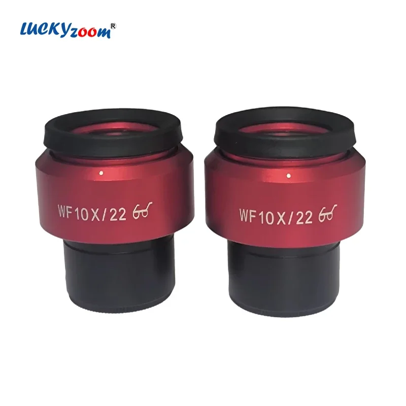 Blue Red Microscope Eyepiece 30mm Adjustable 10X/23 10X/22 Wide Field Binocular Trinocular Optical Stereo Microscoioe Oculars