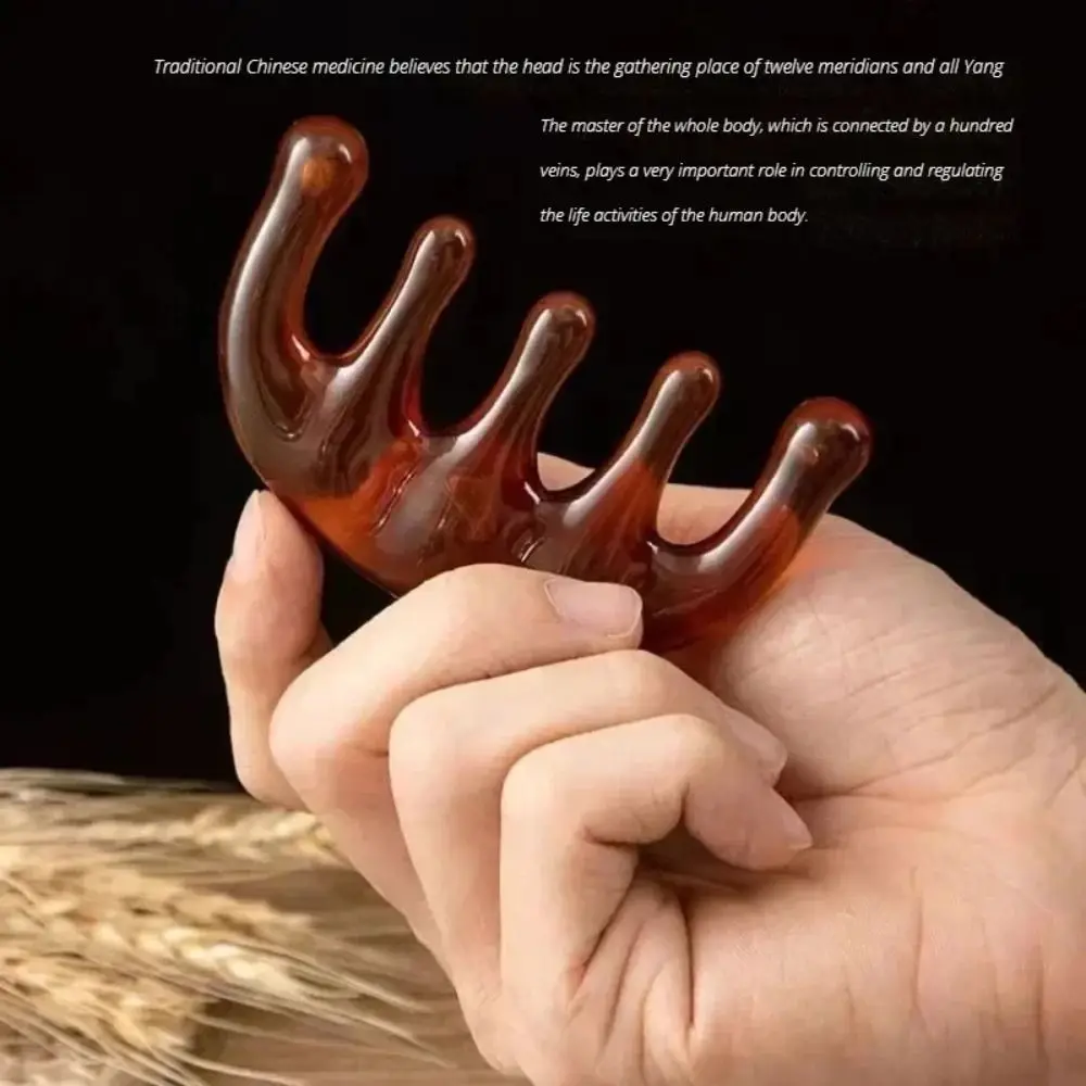 

Массажная расческа для релаксации кожи головы, массажная массажная пластина для лица и глаз, спа-массажная пластина из смолы, многофункциональная