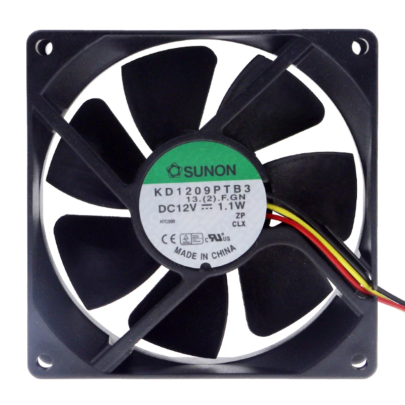 Brand new original  KD1209PTB3 9225 9025 92mm fan DC 12V 1.1W Mute 3-wire chassis cooling fan