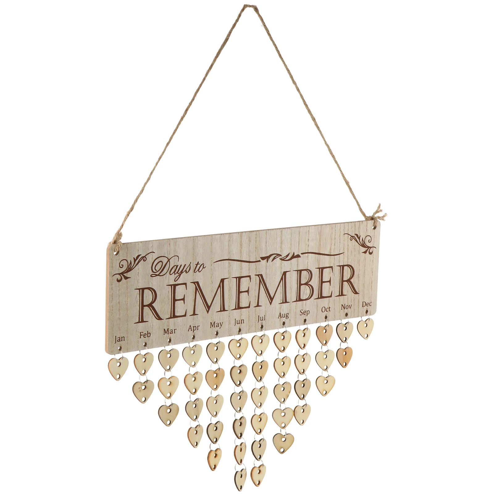 1 مجموعة 1 مجموعة Diy بها بنفسك شرائح خشبية الأسرة عيد ميلاد التقويم مجلس جدار ديكور الخشب معلقة حلية عيد ميلاد تذكير تاريخ المقتفي Diy بها بنفسك #5