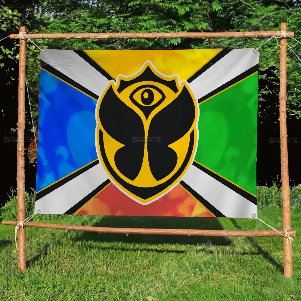 Tomorrowland music Logo Flag Banner INS Style Outdoor Party Decoration Atmosphere Flag