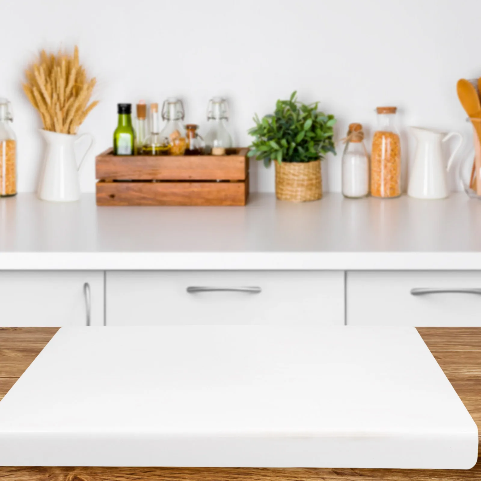 

Clear Thick Acrylic Cutting Board Non Slip Kitchen Countertop Protector Large Multifunctional for Fruits Vegetables Meats