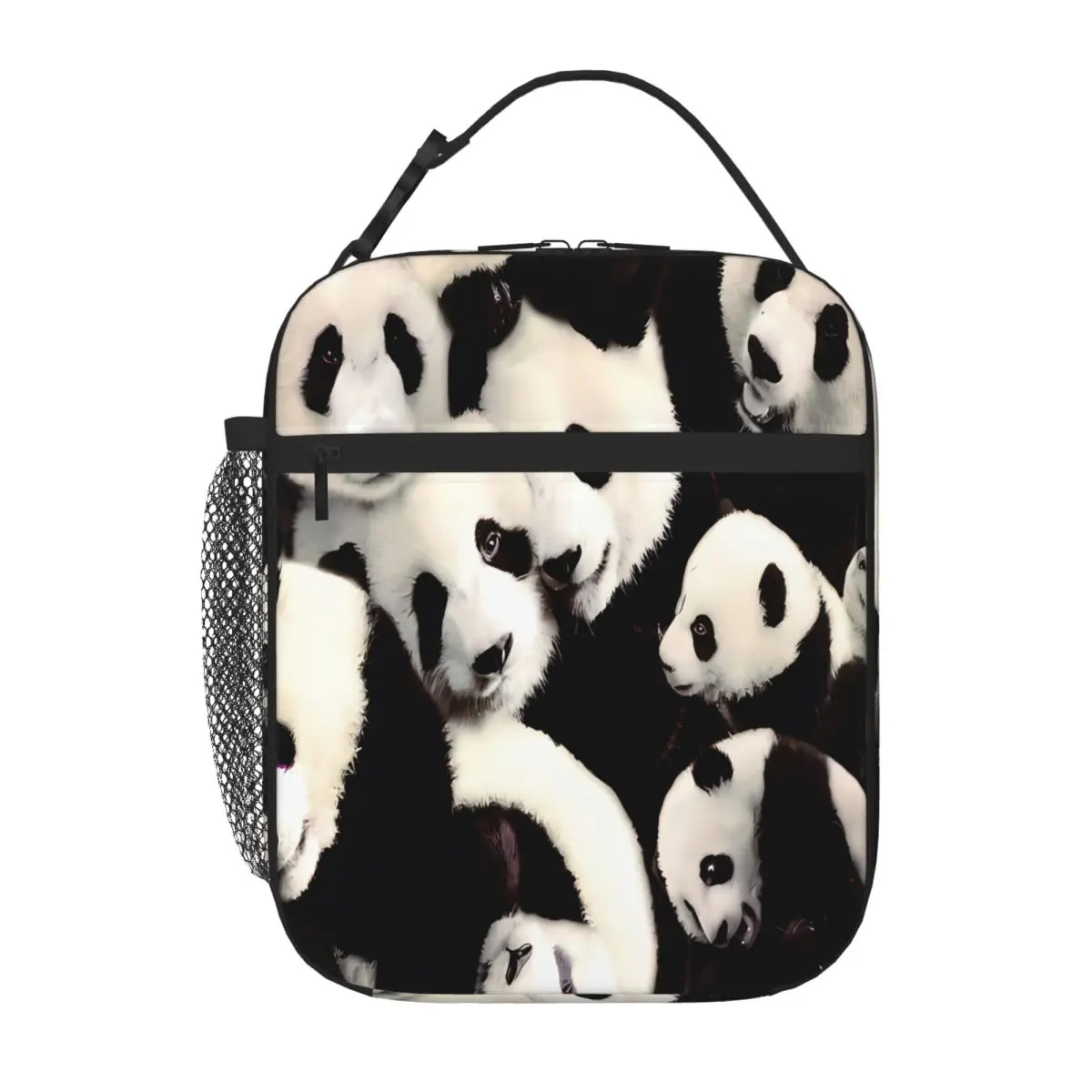 Bestselling Pandas Military Style Thermal Lunch Bag Kids School Carry Lunch Bag