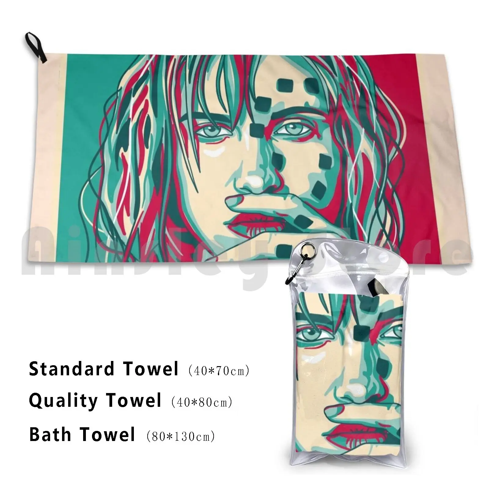 Petals For Armor Bath Towel Beach Cushion Hayley Williams Paramore Petals Armor Atr Green Red