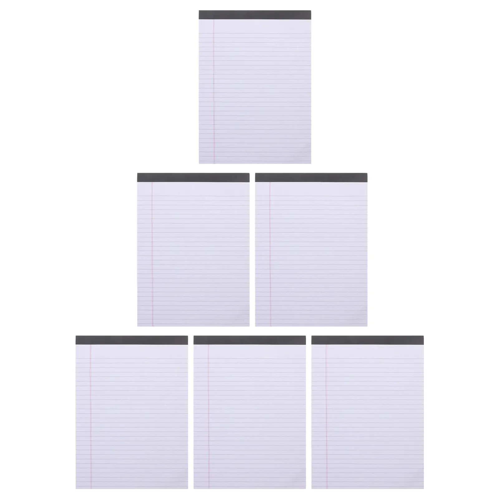 

6 Books Legal Notepads College Ruled Writing Pads 8x5 Inch Small Notebooks for Office School Project Planning Office Supplies