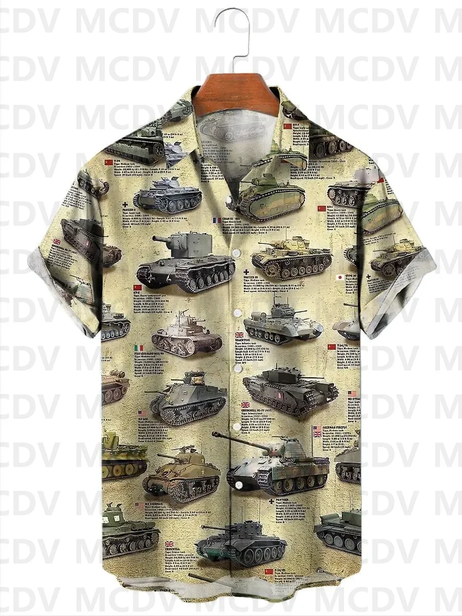 Kemeja lengan pendek pria, Hawaii, kemeja Vintage tato bahari, motif perahu dada saku lengan pendek