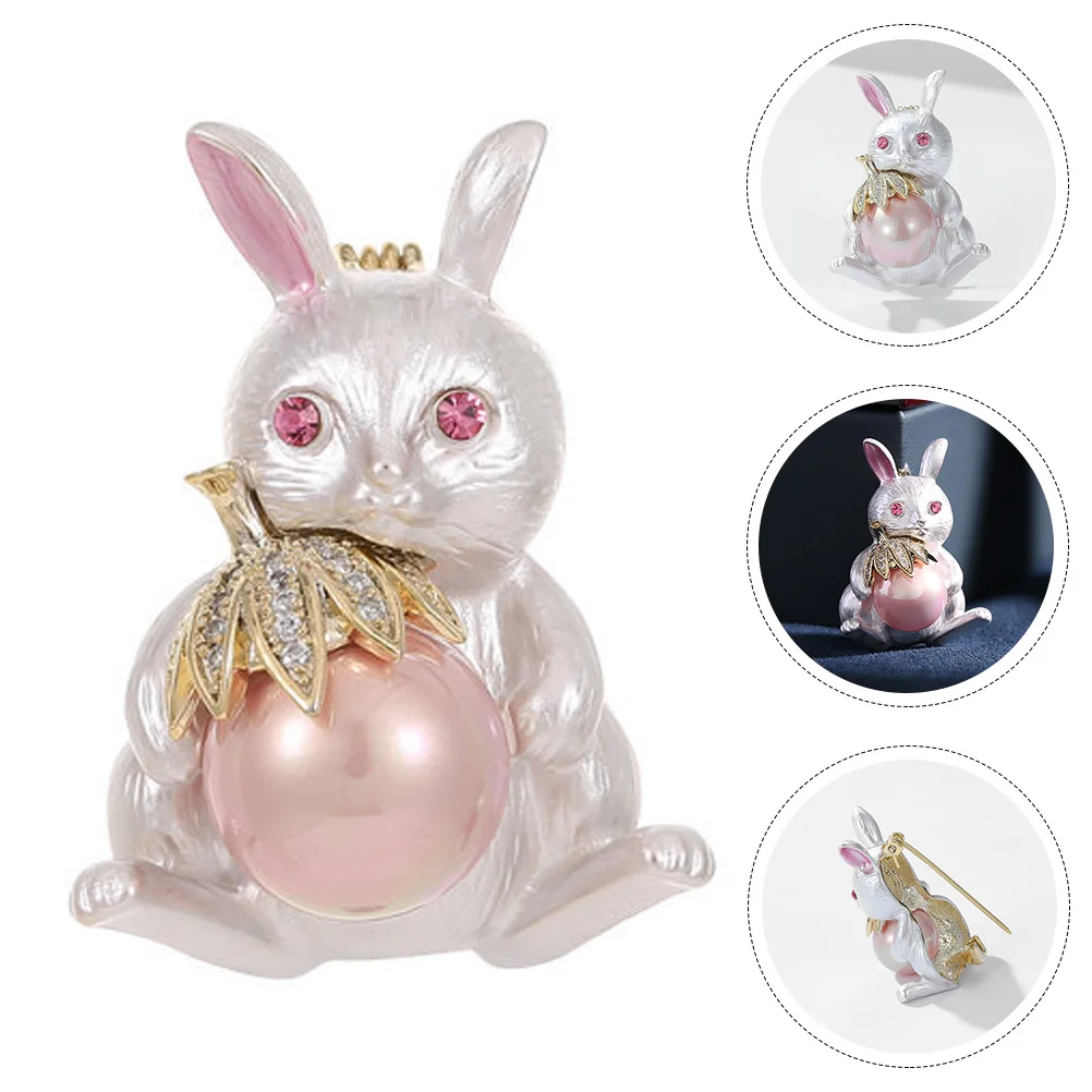 

Boutonniere Pins Bunny Brooch Brooches for Women Rabbit Vintage Lapel Metal Miss