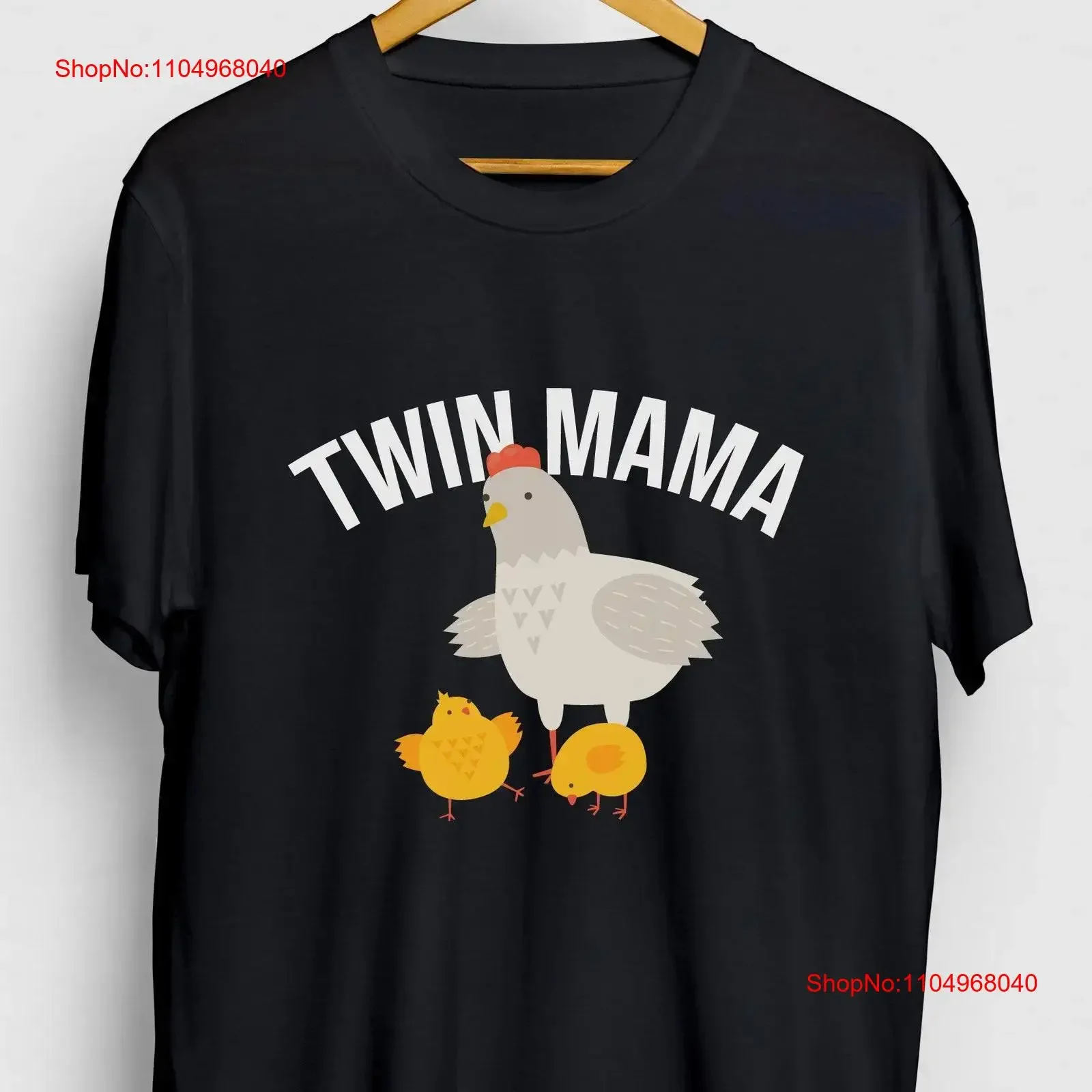 

Twin Mom T Shirt Mama of Twins Chicken Youth vintage Washed Stretched fashion Breathable Slightly Versatile graphic Comfortable